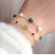925 Silver Rare Emerald & Moonstone Bracelet