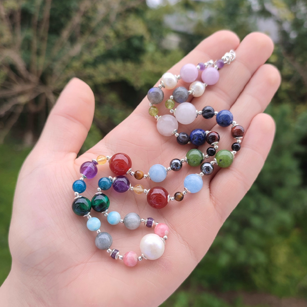 Royal Multi stone Necklace containing More Than 15 types of original gemstones