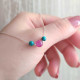 Multi Stone Pendant , 925 Silver Natural Red Ruby & Turquoise Stones Pendant