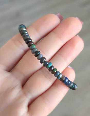 925 Silver Rare Blue Fire Opal Bracelet