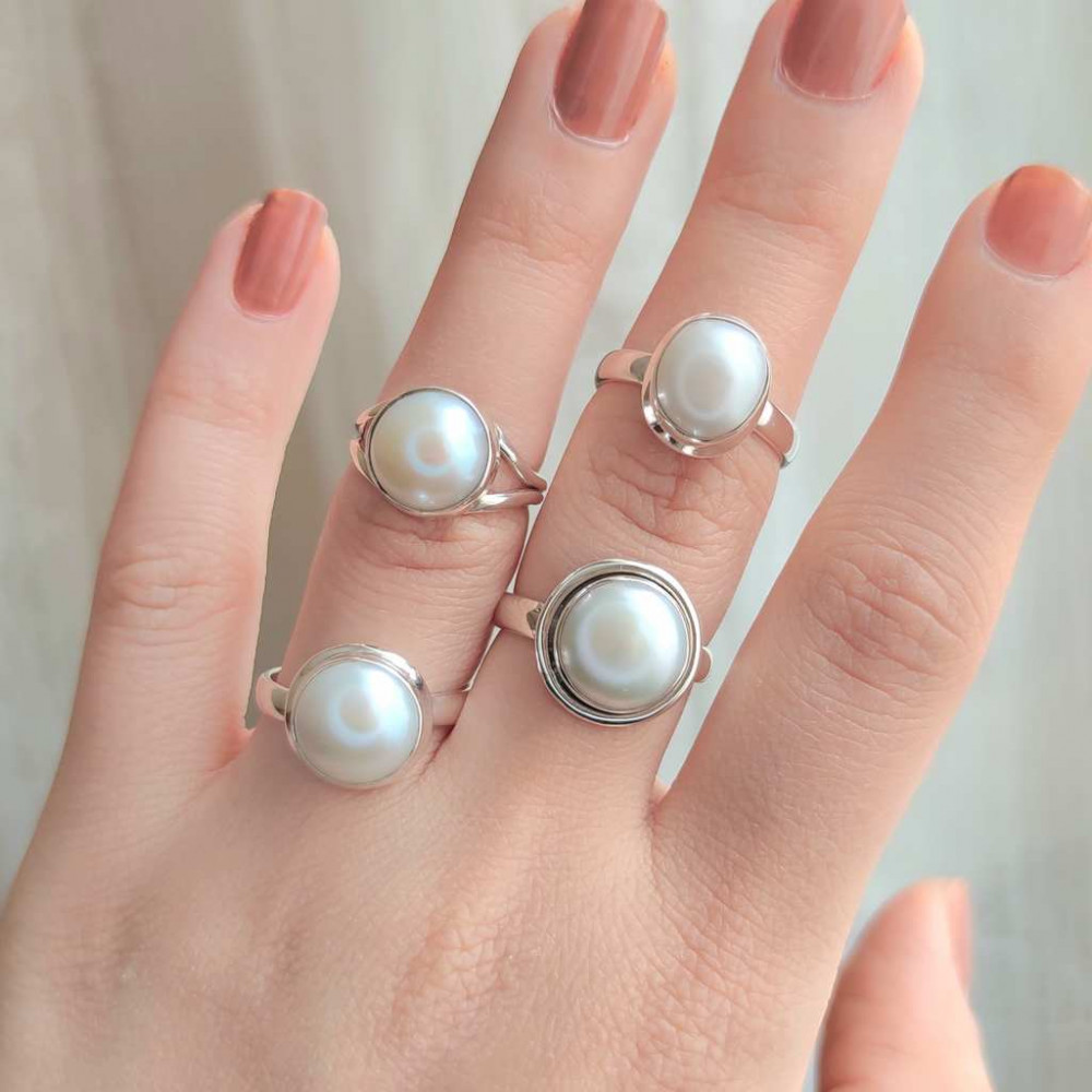Ladies Fashion Pearl Ring - 710862-7