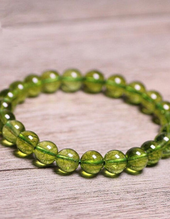 8mm Doğal Peridot Taşı Bileklik