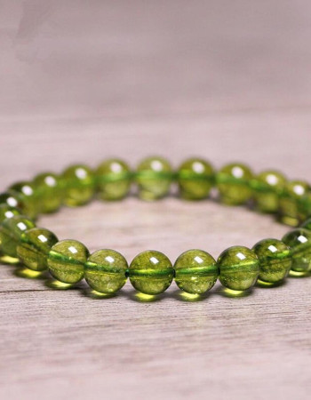 8mm Doğal Peridot Taşı Bileklik