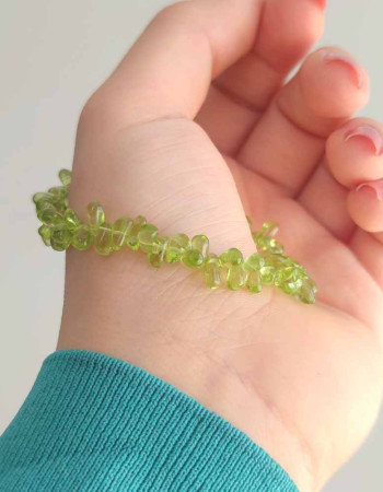 925 Ayar Gümüş Doğal Peridot Taşı Bileklik