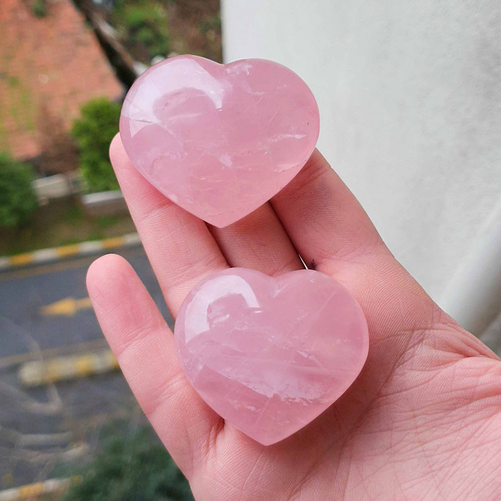 Natural Rose Quartz Heart Shape - Size 4