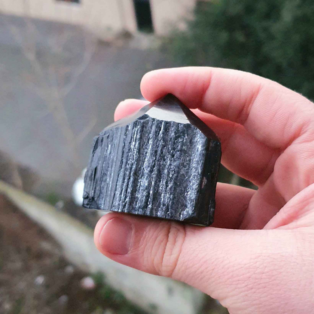  Natural Black Tourmaline Raw stone - 5