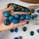 Blue Apatite Stone Tumbled Stone