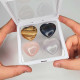 Heart Stone Collection 7 - Contains 4 Different Hearts , Fluorite - Sodalite - Rose Quartz - African Japer