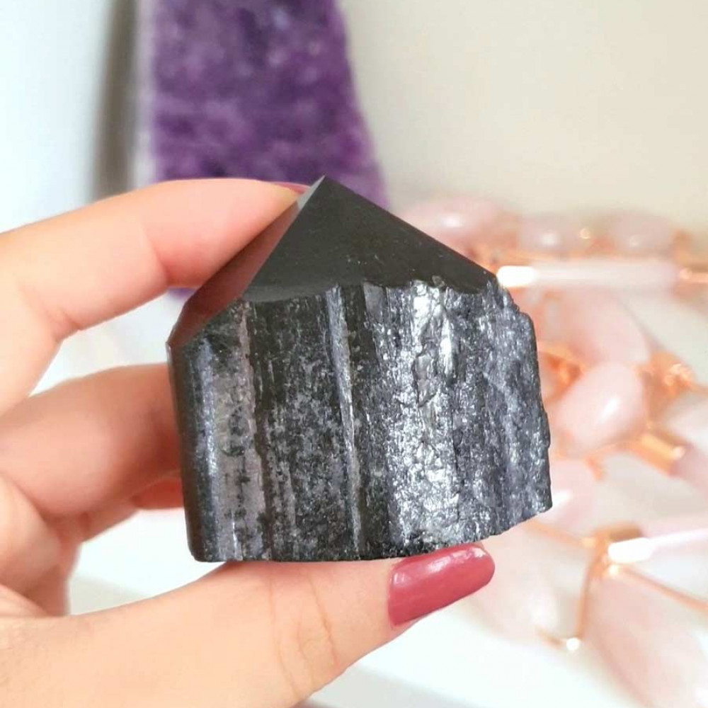  Natural Black Tourmaline Raw stone - 5