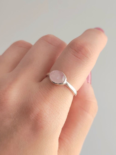 Buy Crystal Rose Quartz Ring 925 Silver Ring Rose Quartz Jewelry Pink  Quartz Ring Love Stone Ring Statement Ring Valentine Day Gifts for Her  Online in India - Etsy