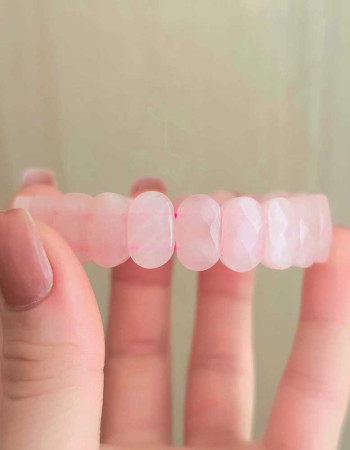 Pembe kuvars Taşi Bileklik