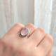 925 Silver Natural Rose Quartz Stone Ring