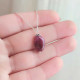 925 Silver Natural Red Ruby Stone Pendant - Natural Shape