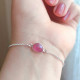 925 Silver Natural Red Ruby Stone Bracelet