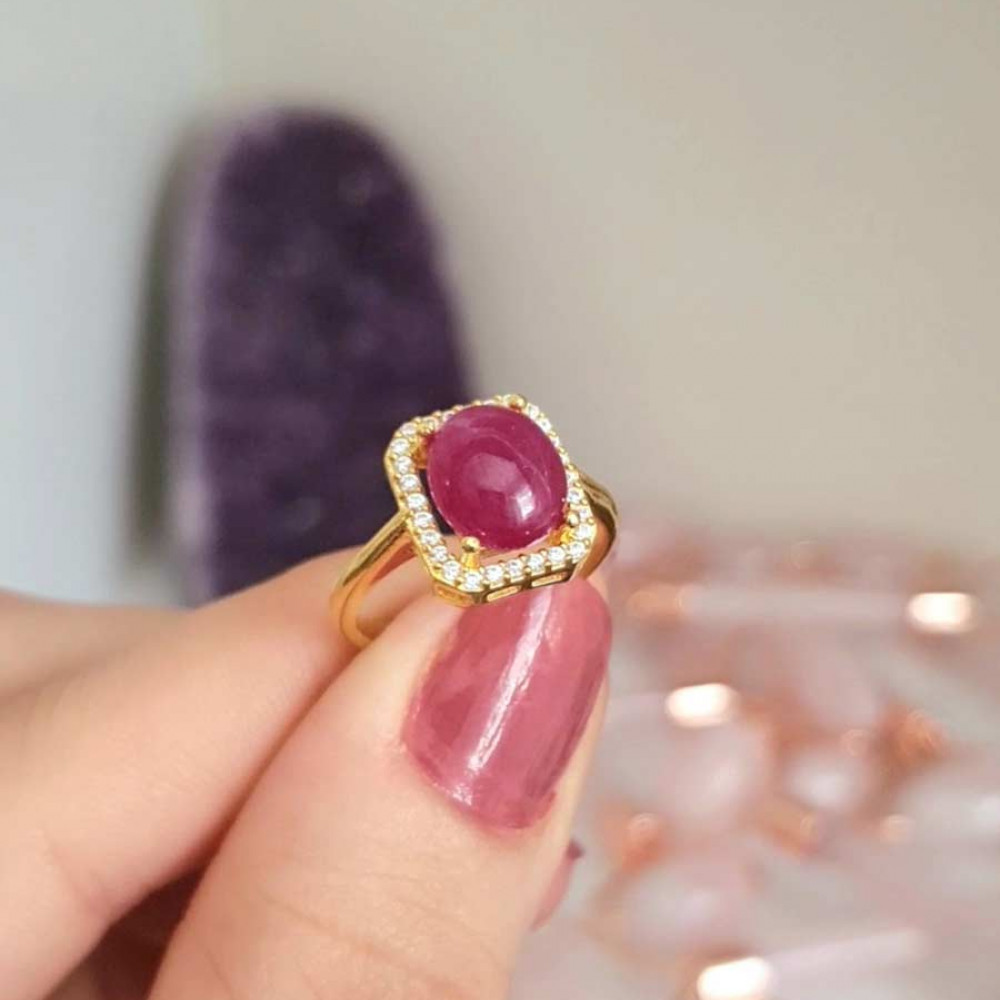 One of a Kind African Ruby Silver Ring No:2 | Boutique Ottoman Exclusive