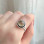 خاتم حجر الروتيل كوارتز الذهبي - حجر خيوط الذهب - من الفضة الاسترليني عيار 925