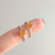 925 Sterling Silver Yellow Sapphire stone Ring
