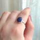 925 Sterling Silver Blue Sapphire stone Ring