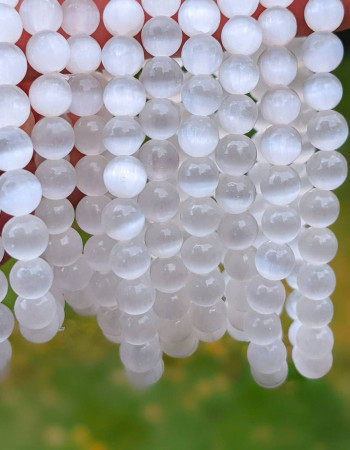 8mm Selenit Doğal Taş Bileklik