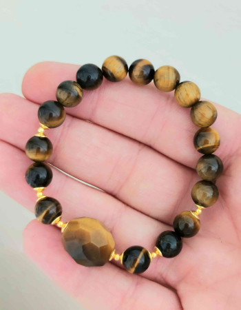 8mm Kaplan Gözü Taşi Bileklik