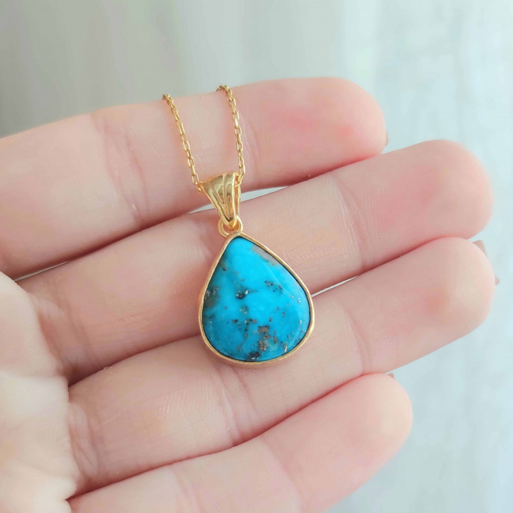 925 Silver Natural Turquoise Stone Pendant