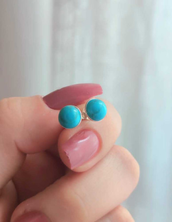925 Silver Natural Turquoise Stone Earring