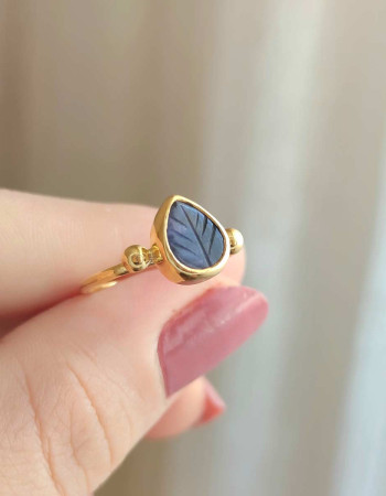 925 Sterling Silver iolite Stone Ring